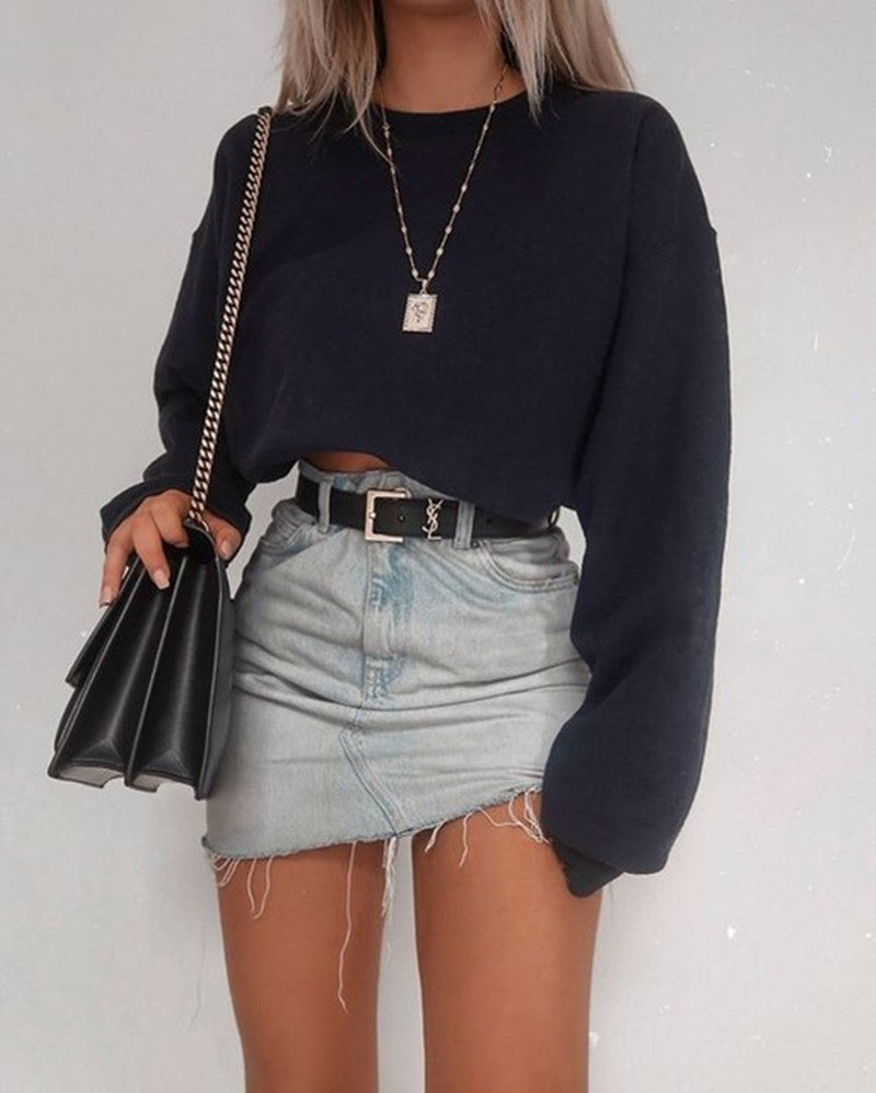 Crop Top Natalya - Long Sleeve Crop Top