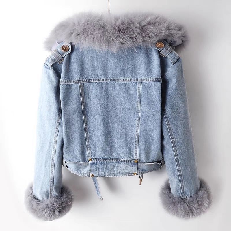 Jacket Emma - Faux Fur Denim Jacket