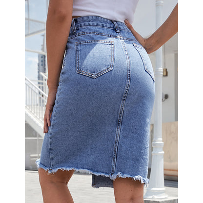 Rok Rebecka - Denim Rok met Hoge Taille