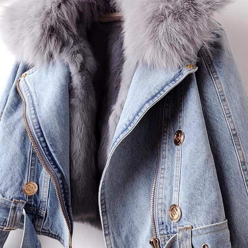 Jacket Emma - Faux Fur Denim Jacket