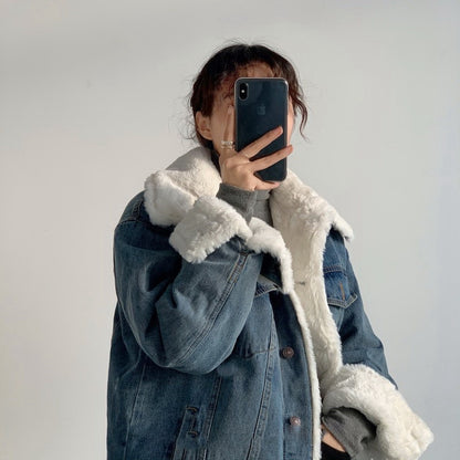 Denim Spijkerjack Tamara - Gevoerd Spijkerjack Semi-Oversized